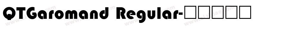 QTGaromand Regular字体转换